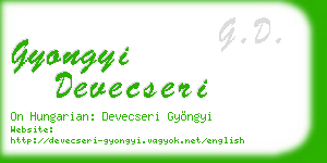 gyongyi devecseri business card